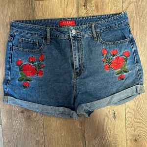 Guess High Rise Denim Shorts